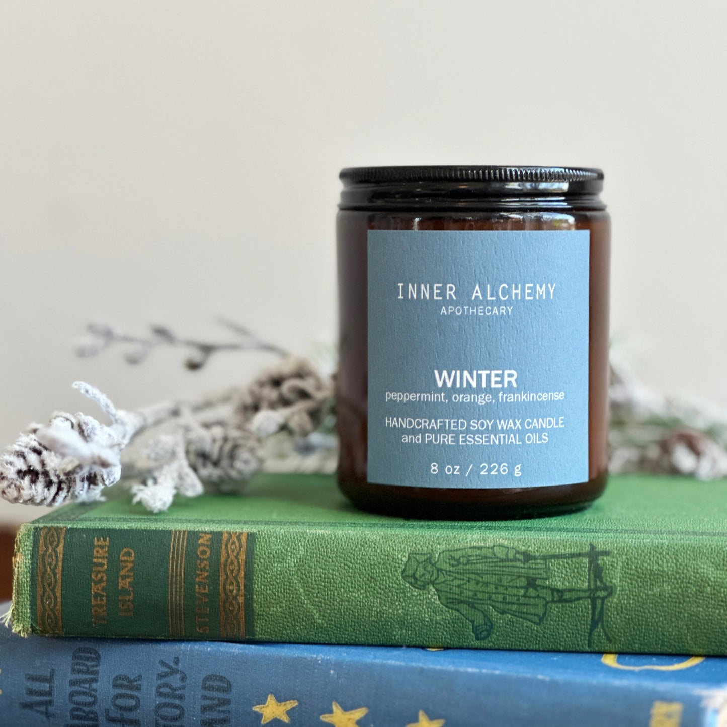 Winter Handcrafted Soy Candle // 8 oz