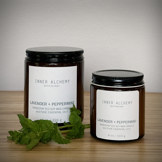 Lavender Peppermint // Handcrafted Soy Wax Candle // 8 oz