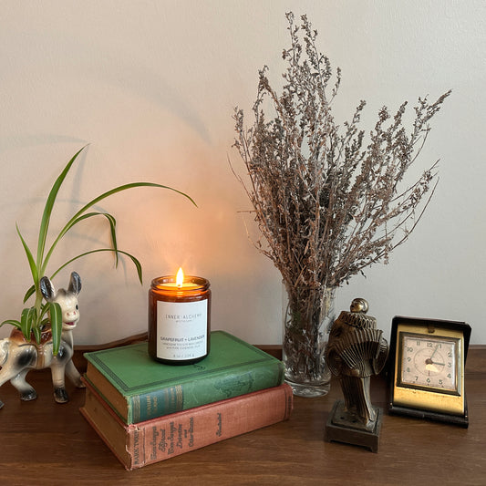 Grapefruit Lavender // Handcrafted Soy Candle // 8 oz